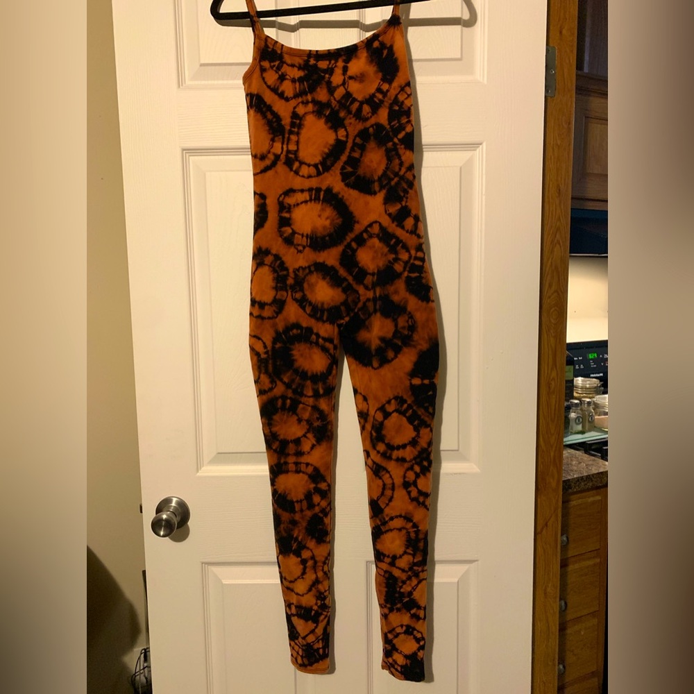 Reverse dye one piece, bodycon Jump Suit